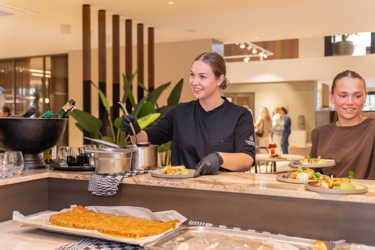 Bibi aan het werk op een Cookaholics-event