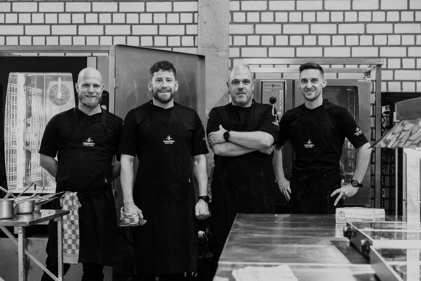 Het team in chef whites